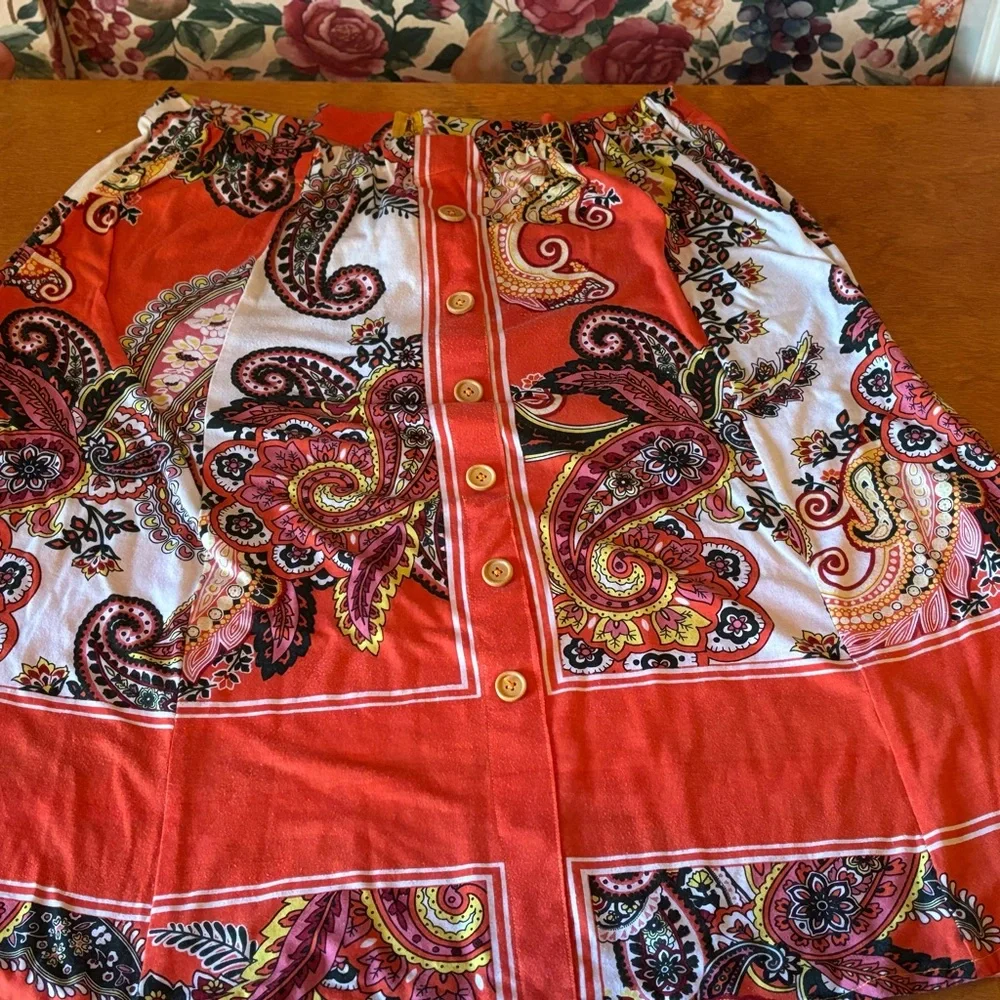 Vintage 1970’s Bohemian, Cotton Skirt 3X